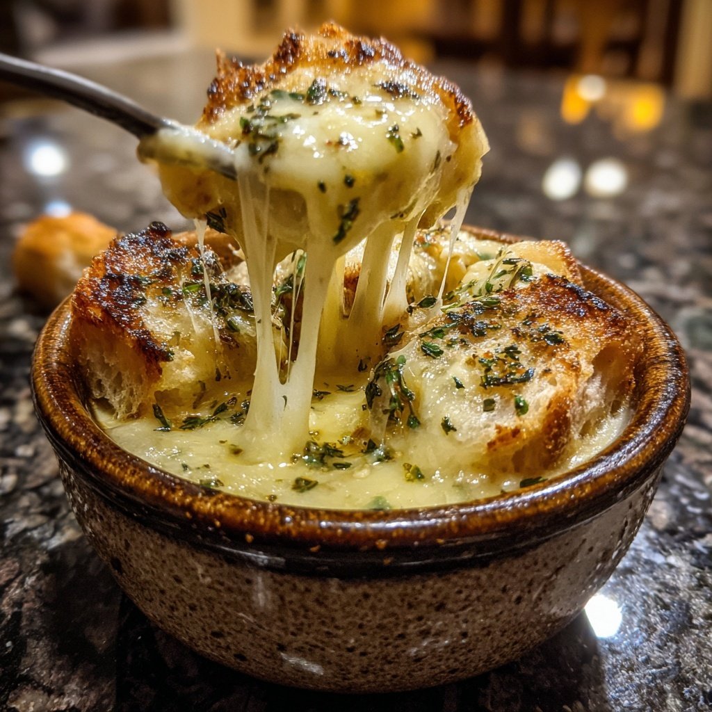 Fondue mit Gruyère und Emmentaler