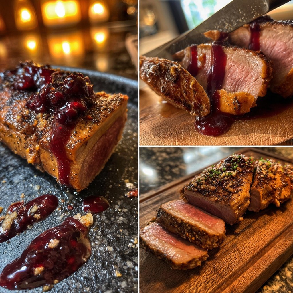 Entenbrust mit Kirschsauce