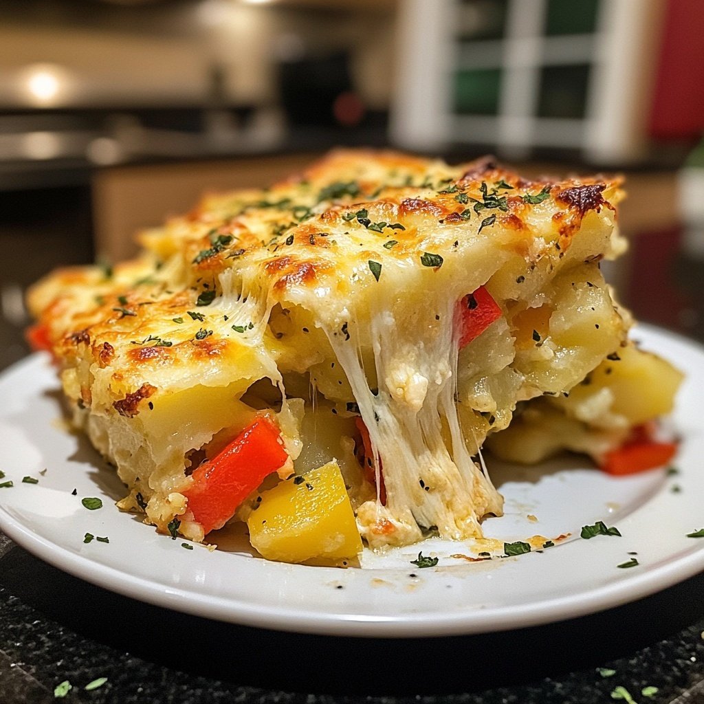 Kartoffelauflauf mit Gemüse