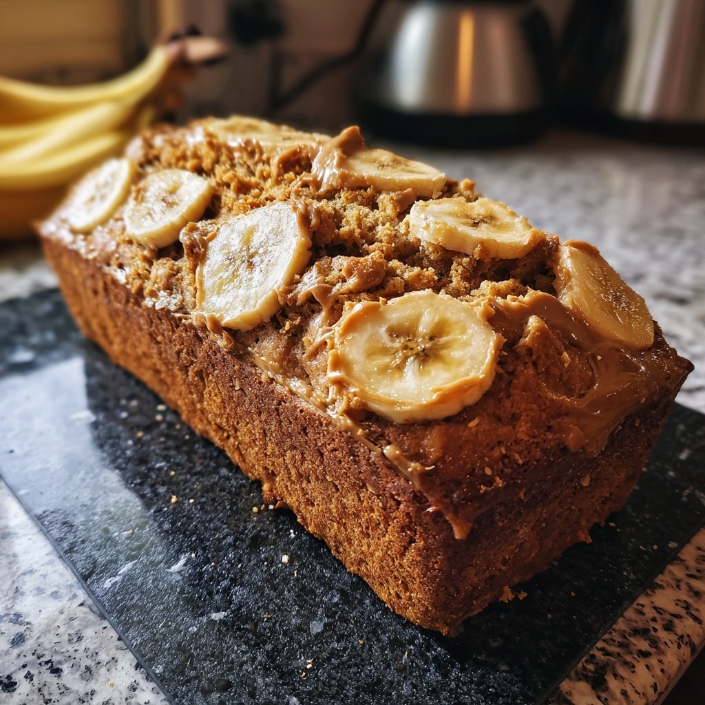 Bananenbrot mit Erdnussbutter