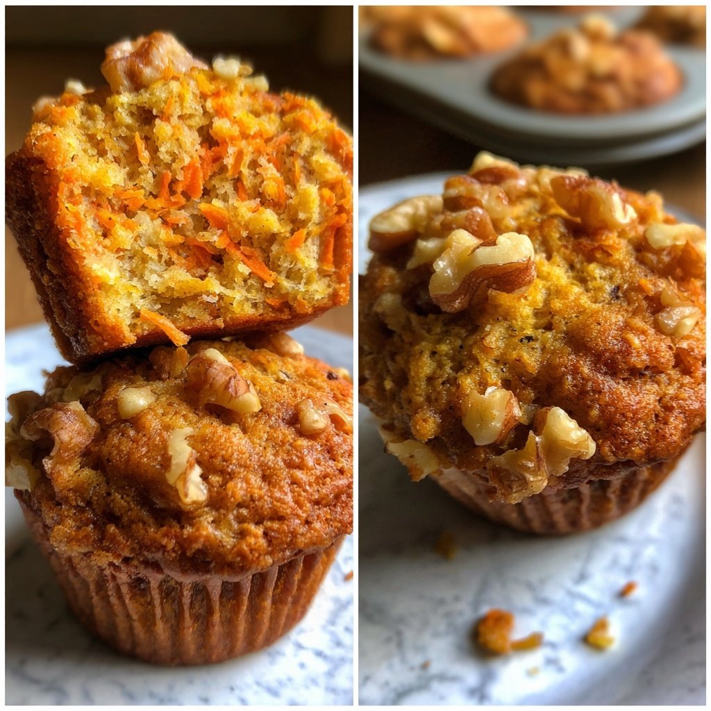 Saftige Karottenmuffins ohne Zucker