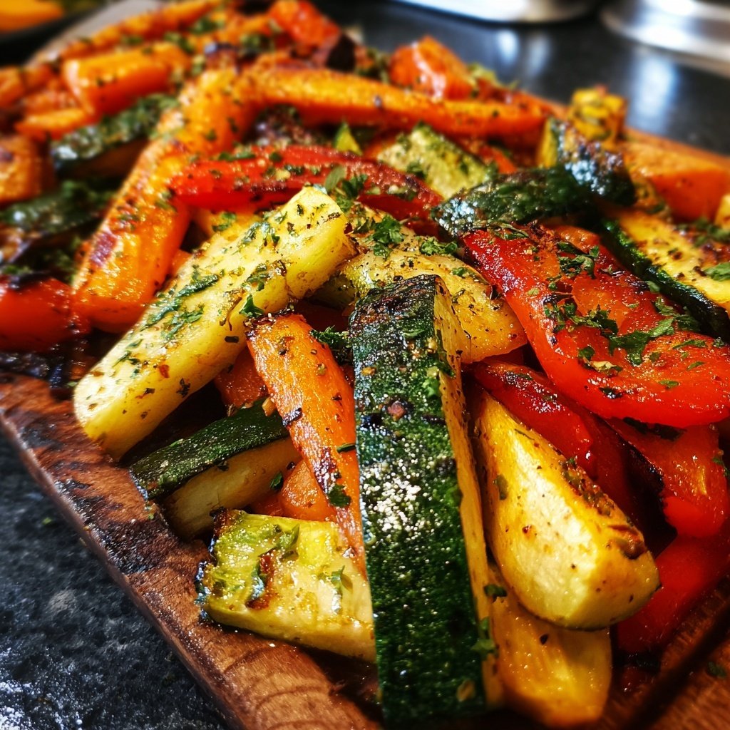 Mittagessen mit Ofengemüse