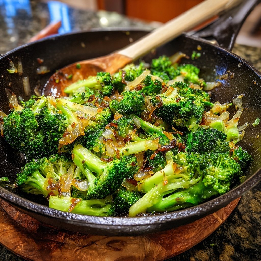 Brokkoli Pfanne Mit Zwiebeln