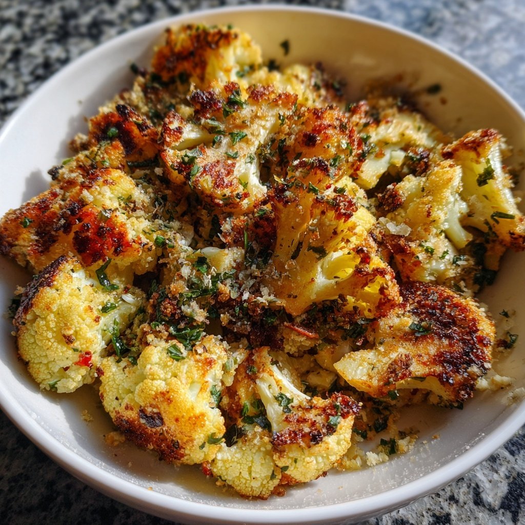 Blumenkohl mit Paprika aus dem Ofen