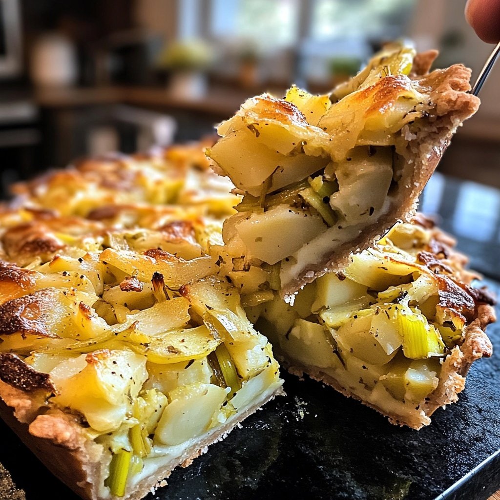 Kartoffelauflauf mit Lauch