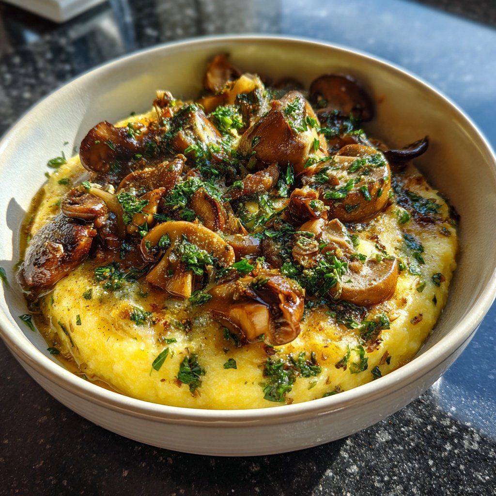 Cremige Polenta mit Pilzragout